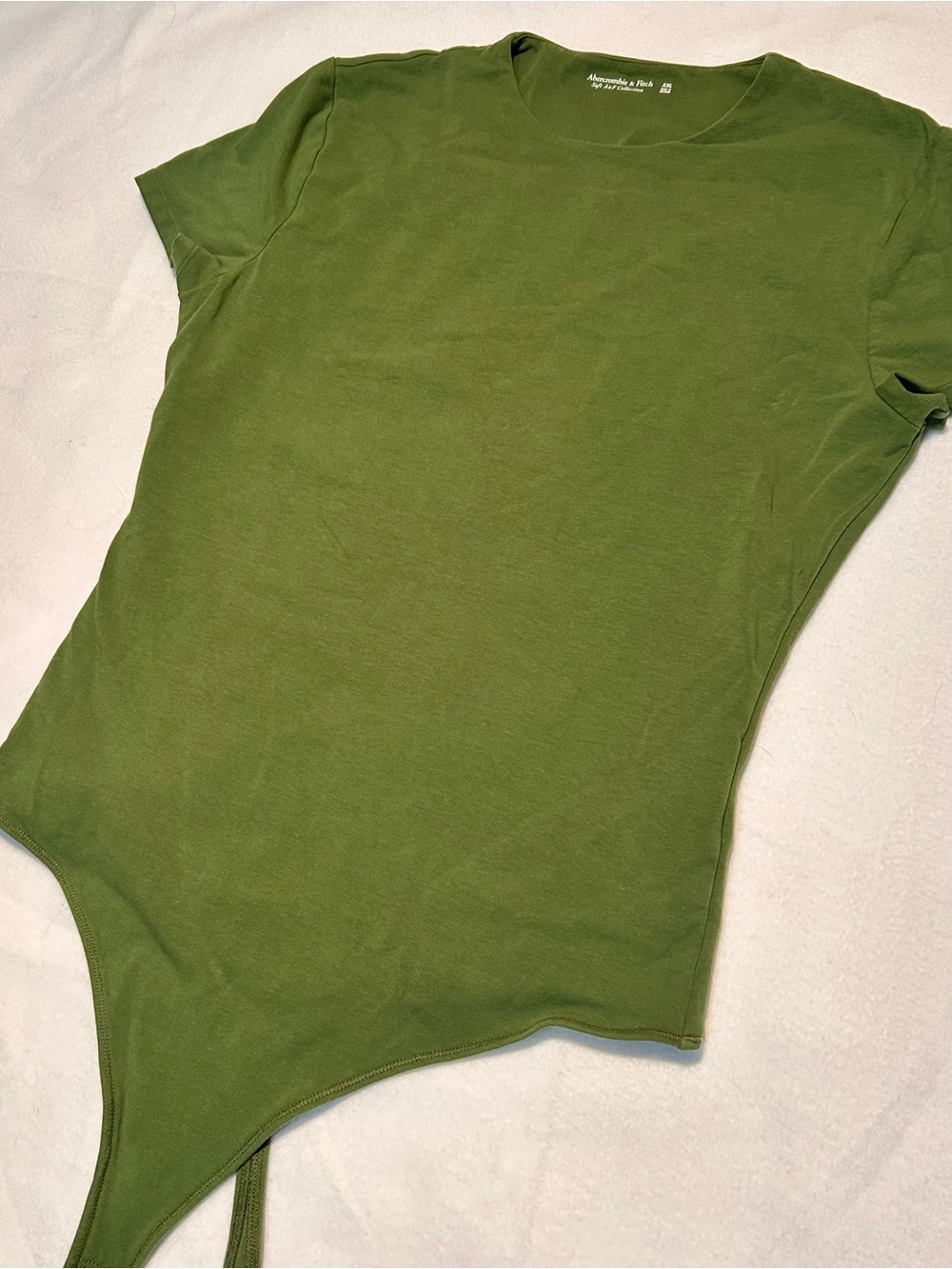 Abercrombie & Fitch Soft A&F Crewneck Short Sleeve Thong Bodysuit size XXL